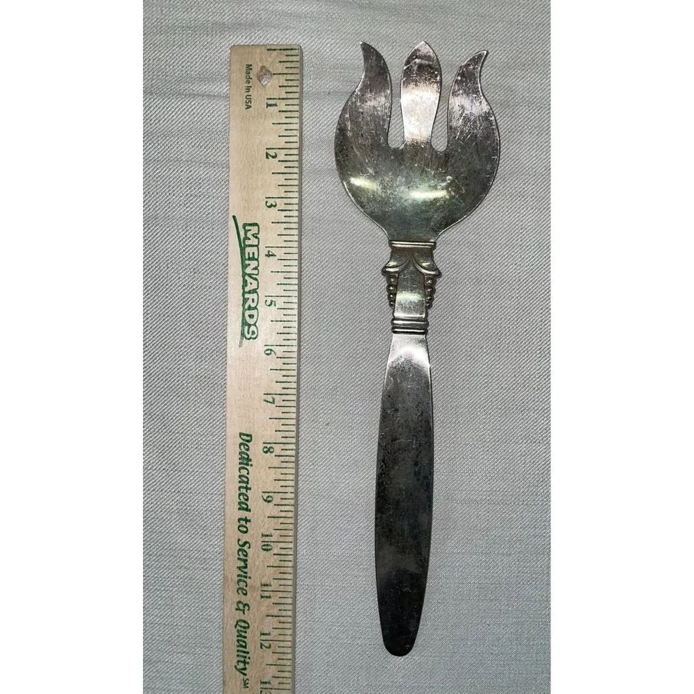 Vintage Originals by AL Serving Utensils Salad Used Silver on Copper 2 Piece